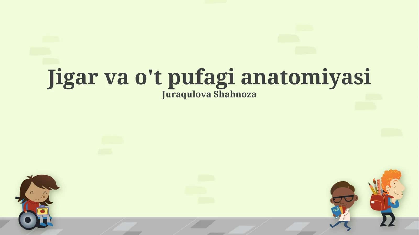 Jigar va o't pufagi anatomiyasi