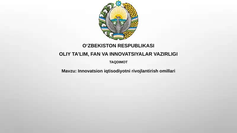 Innovatsioniqtisodiyotnirivojlantirishomillari