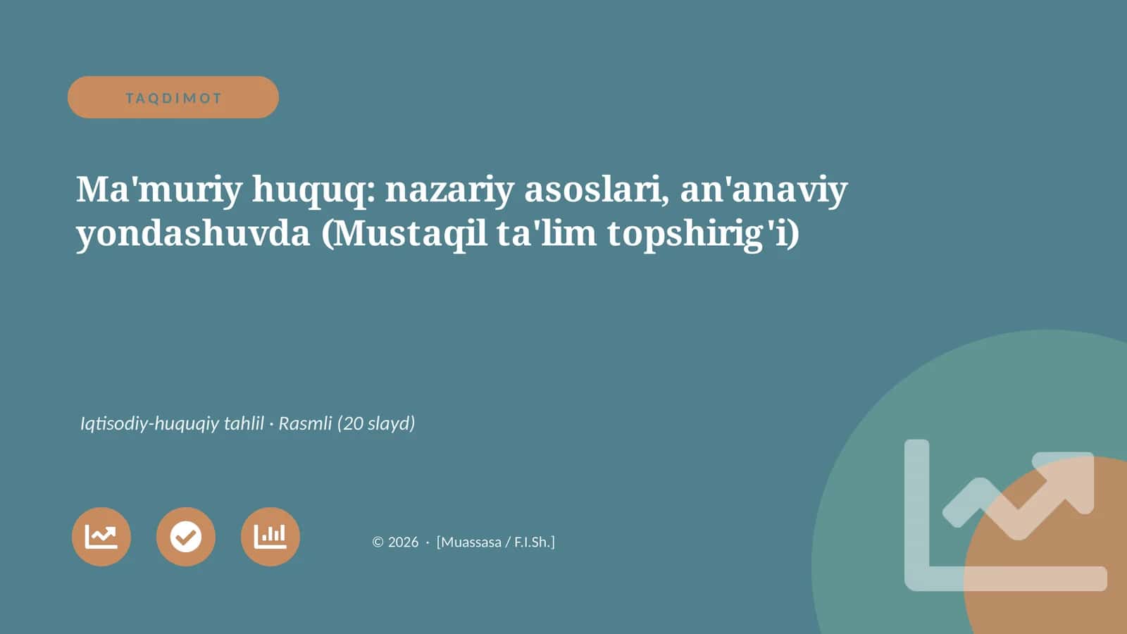 Ma'muriy huquq: nazariy asoslari, an'anaviy yondashuvda (Mustaqil ta'lim topshirig'i)