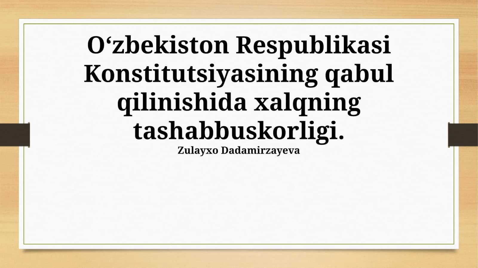 Referendum va Konstitutsiyaning qabul qilinishi