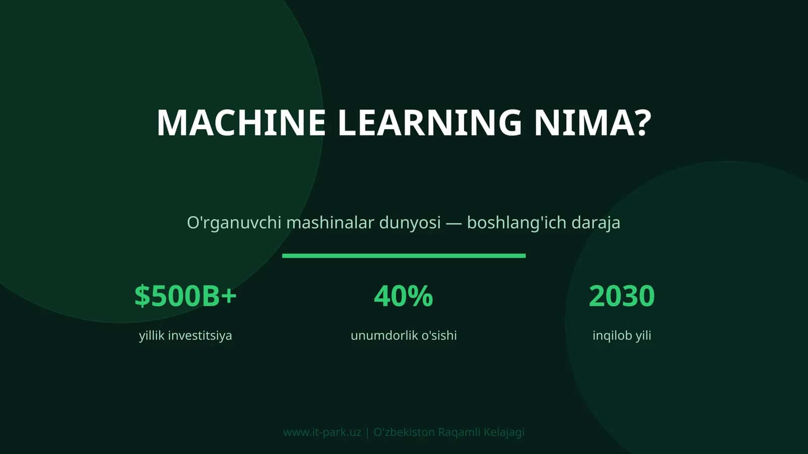MACHINE LEARNING NIMA?