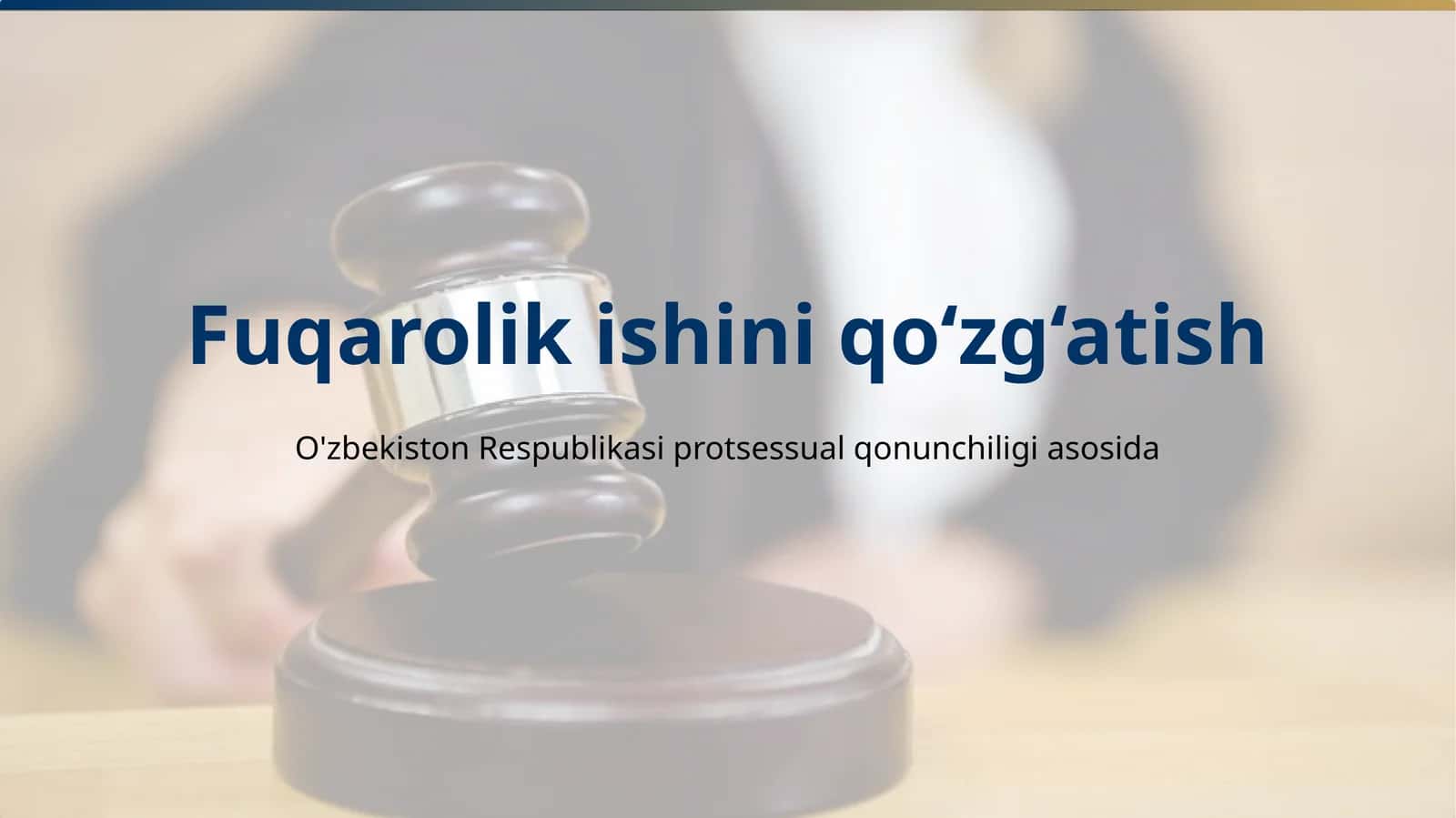 Fuqarolik ishini qo‘zg‘atish