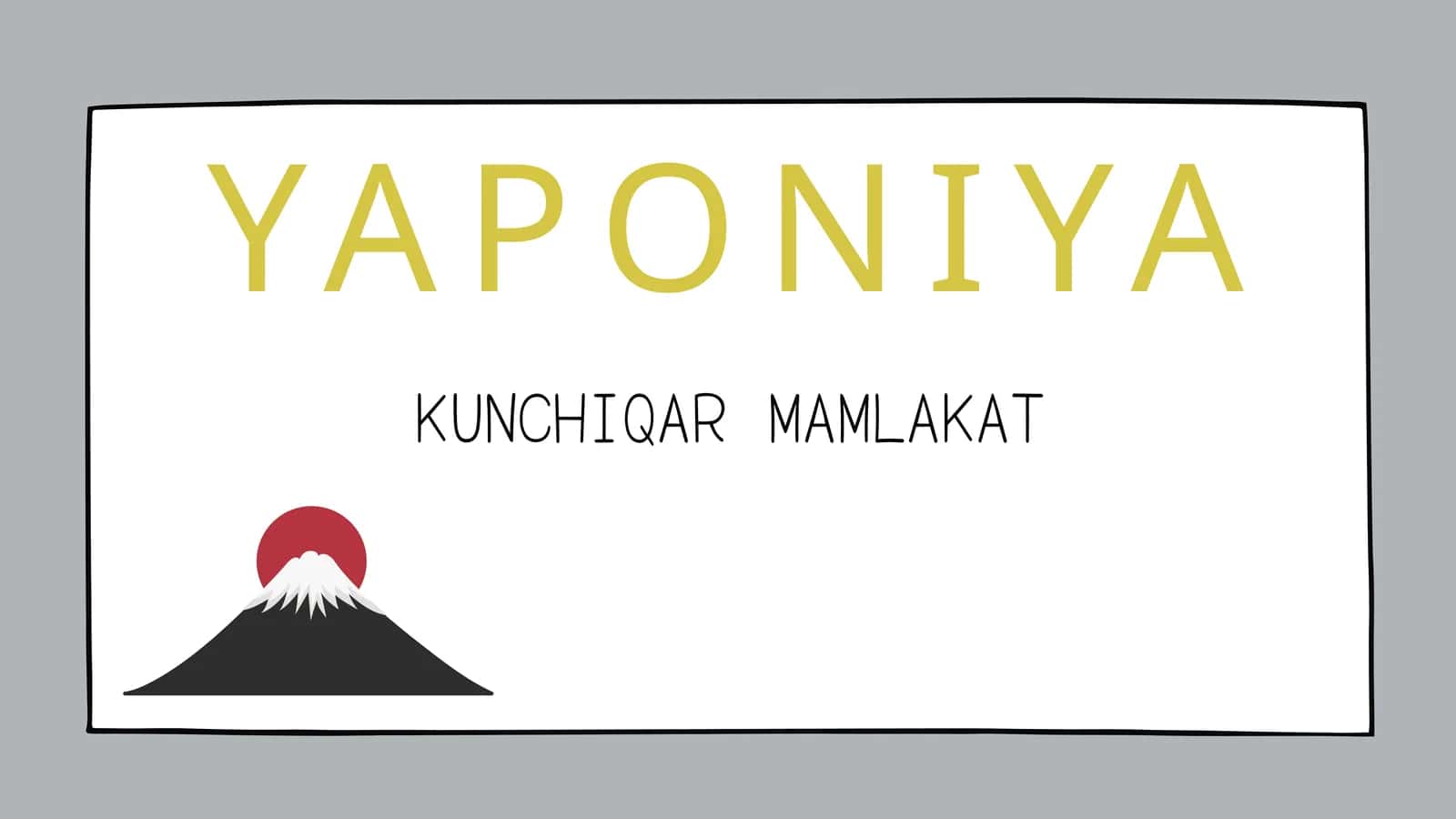 yaponiya KUNCHIQAR MAMLAKAT