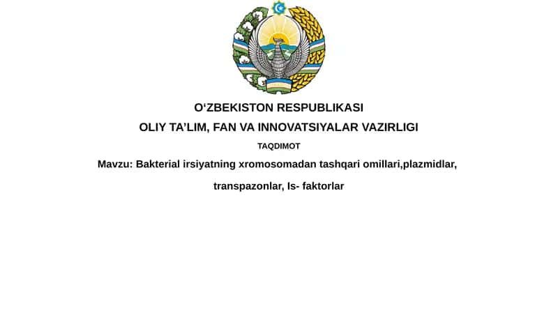 Plazmidlar, Transposonlar va IS-elementlar