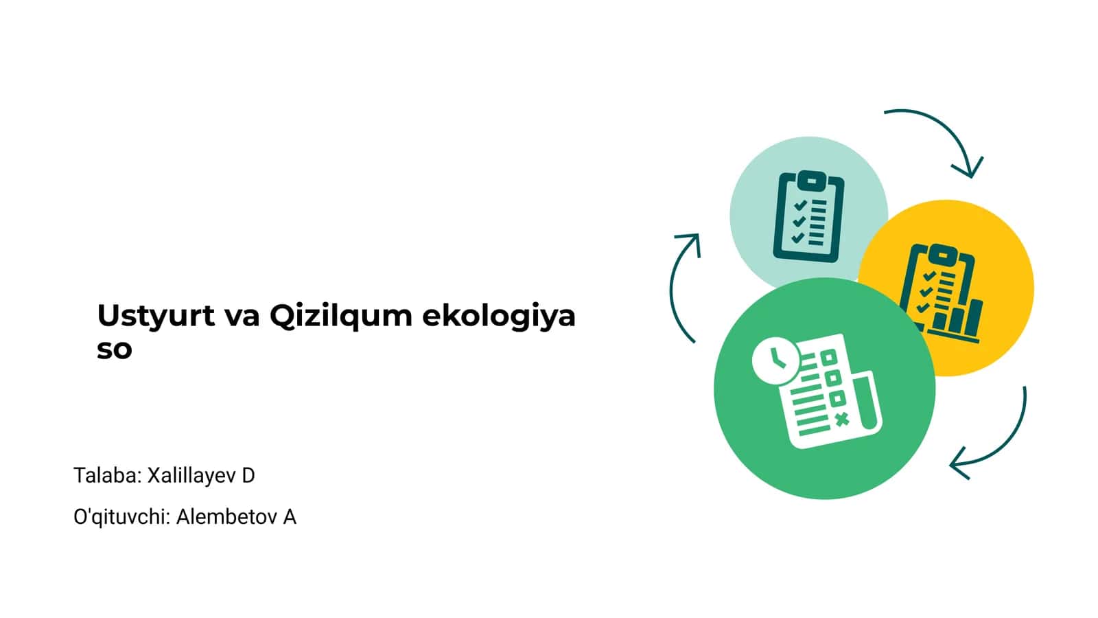 Ustyurt va Qizilqum ekologiya so