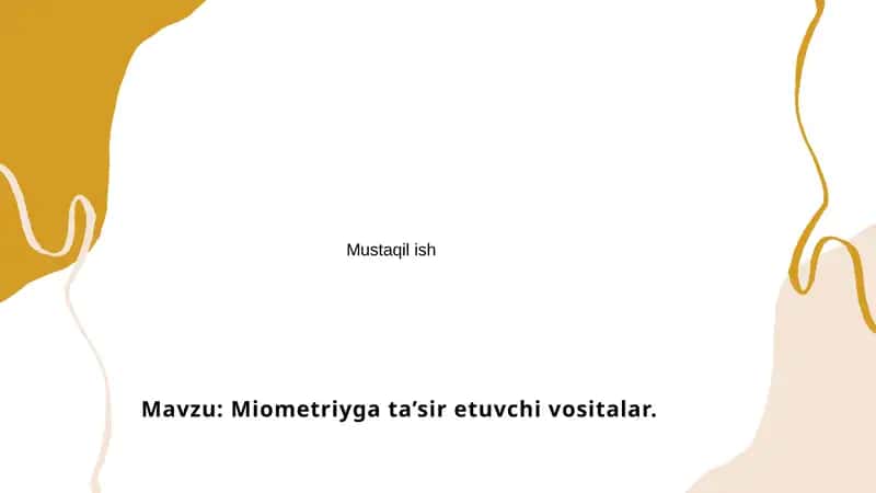 Miometriyga ta'sir etuvchi dori vositalari