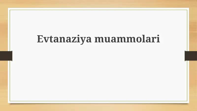 Evtanaziyamuammolari