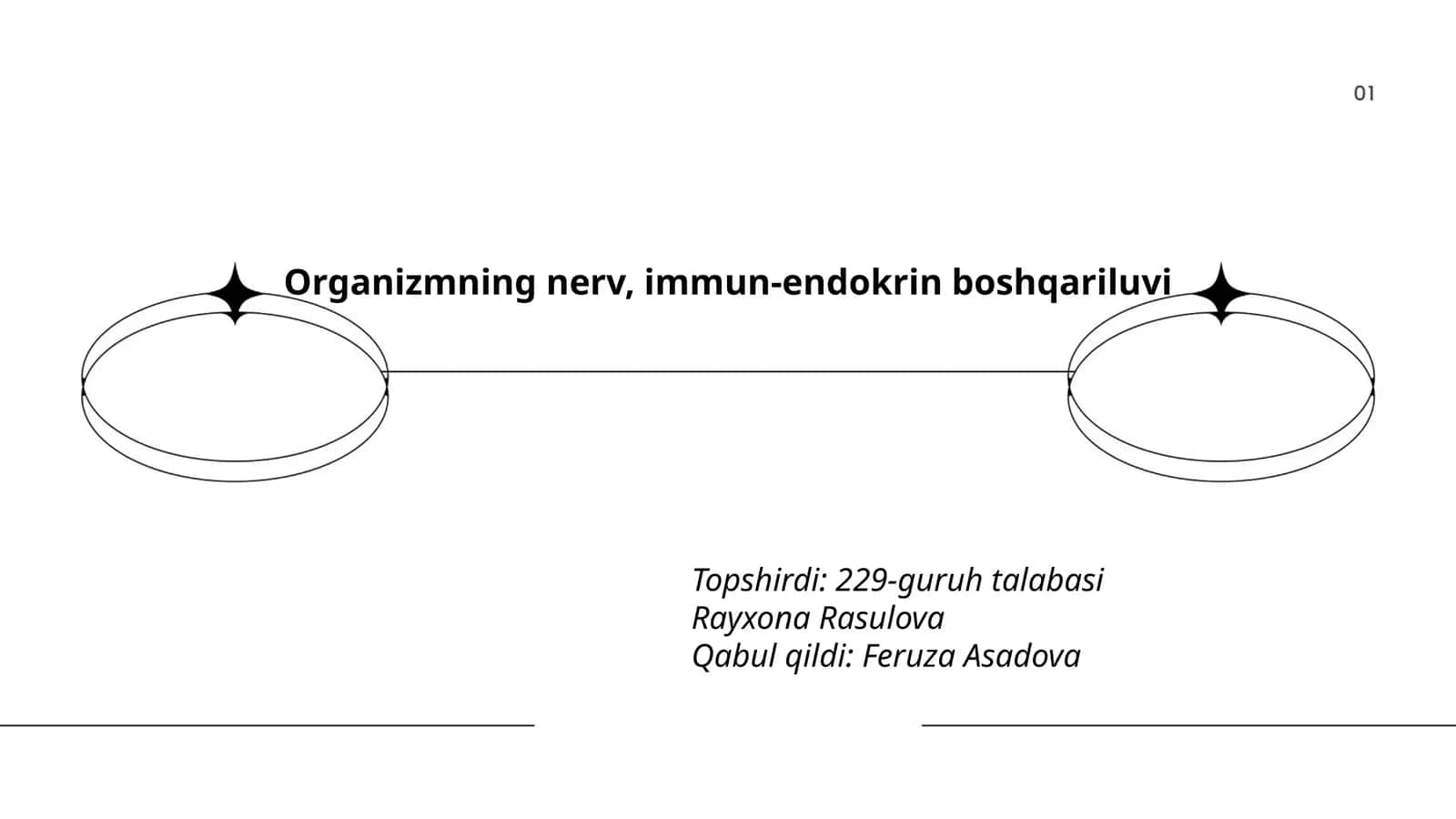 Organizmning nerv, immun-endokrin boshqariluvi