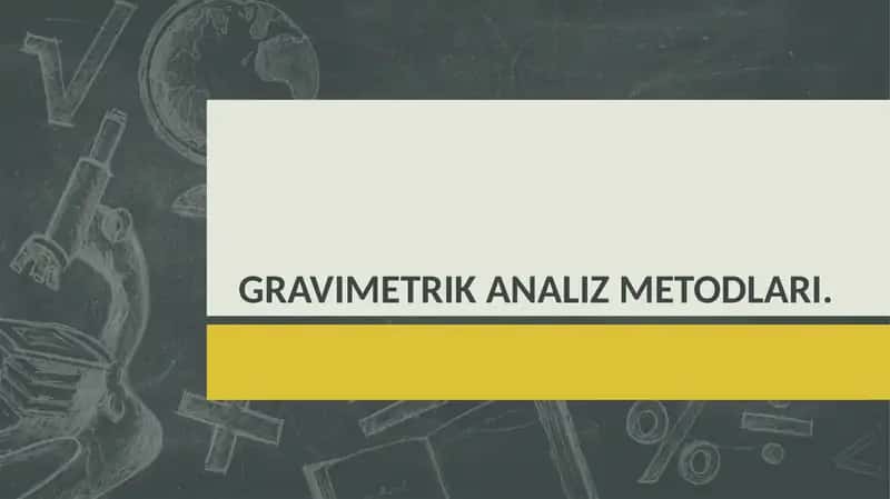 Gravimetrik analiz
