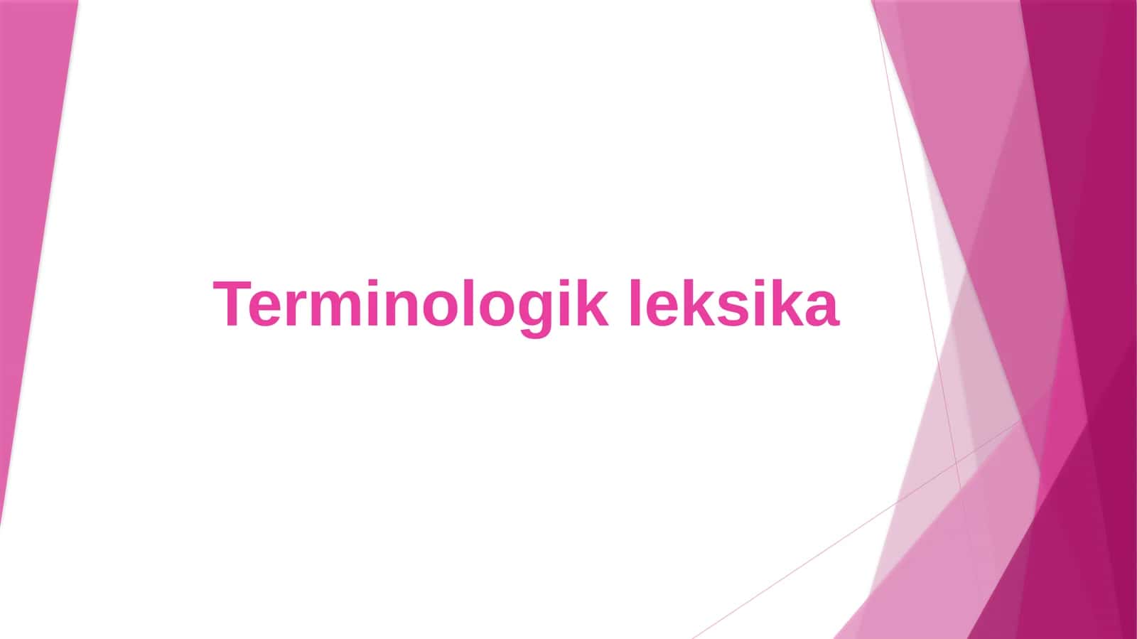 Terminologik leksika