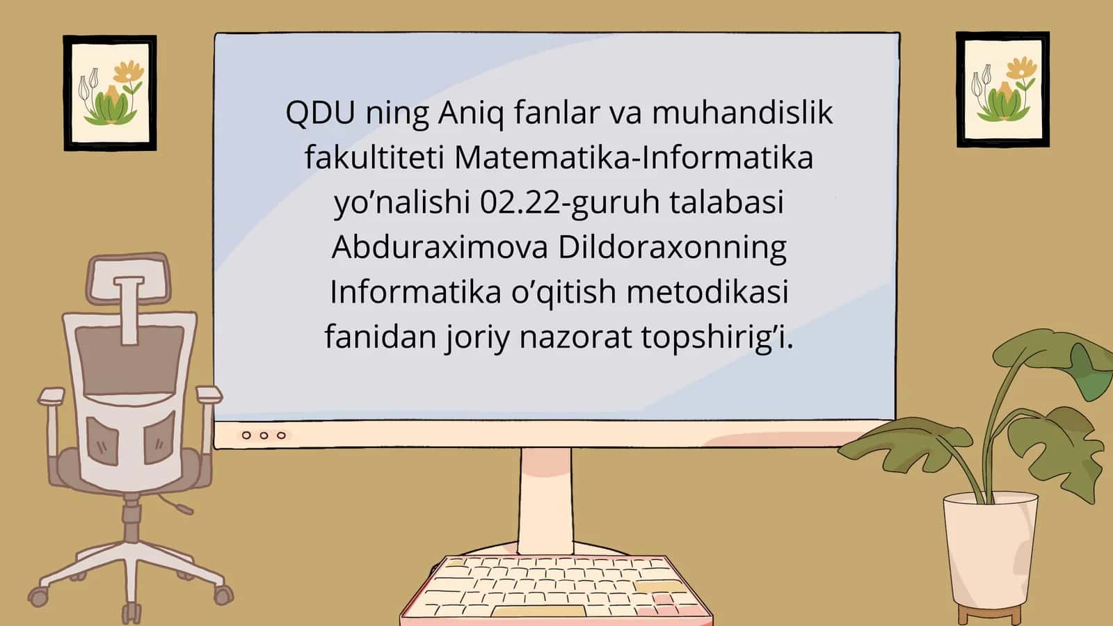 Dasturlash asoslari bo’limini o’qitish metodikasi