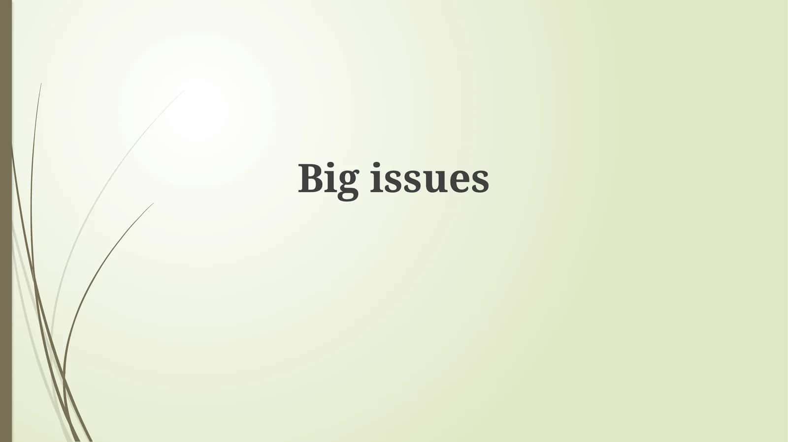 Big Issues
