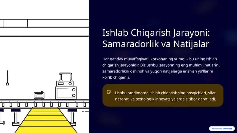 Ishlab Chiqarish Jarayoni