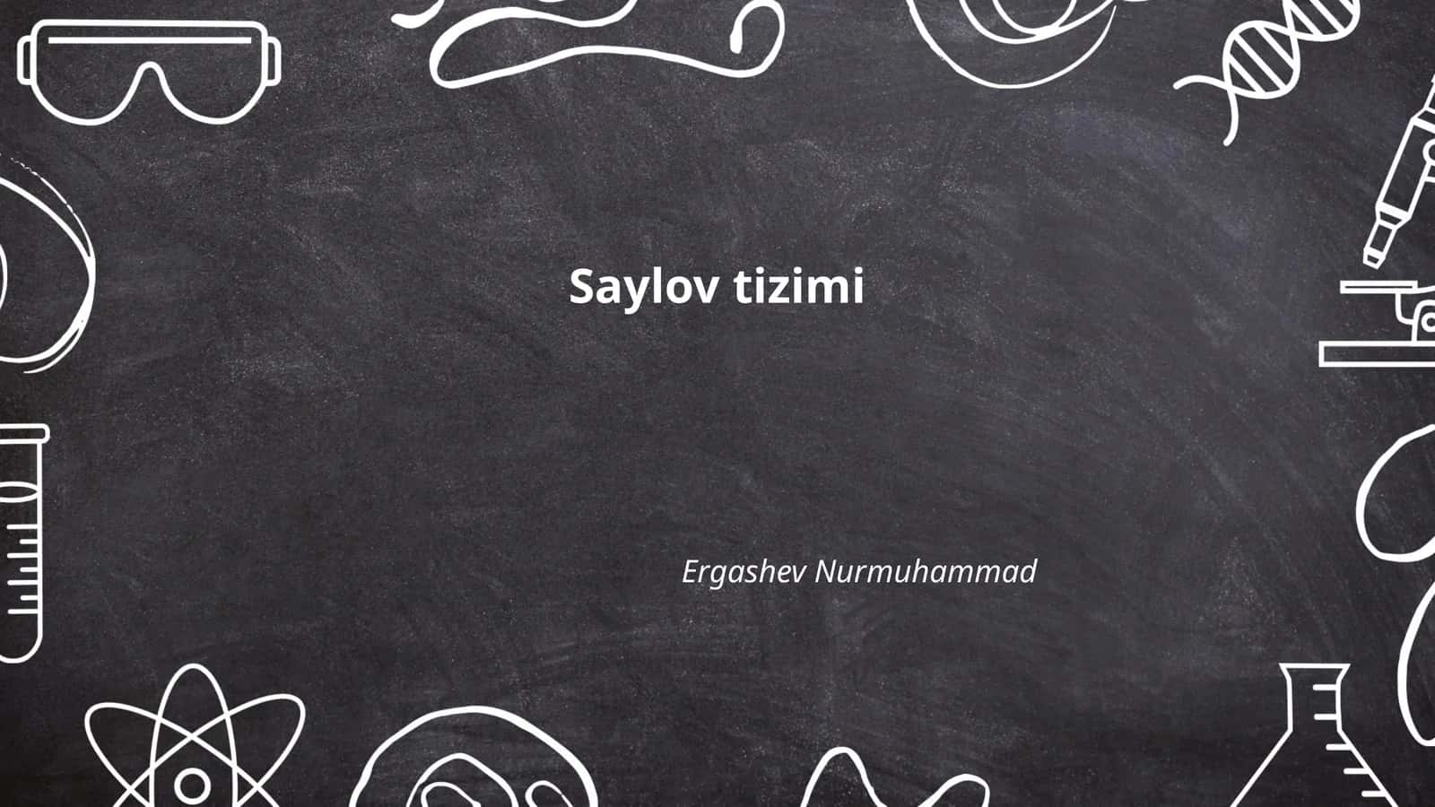 Saylov tizimi