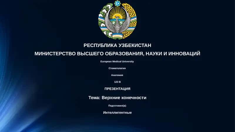 European Medical University - Стоматология - Анатомия