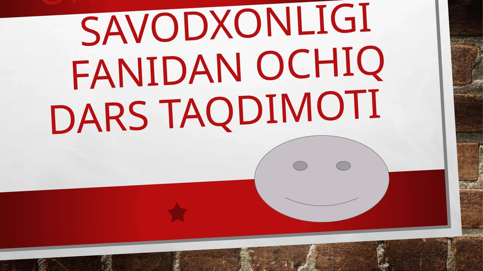 Ona tili va o’qish savodxonligi fanidan ochiq dars taqdimoti