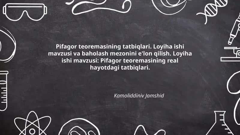 Pifagor teoremasining tatbiqlari
