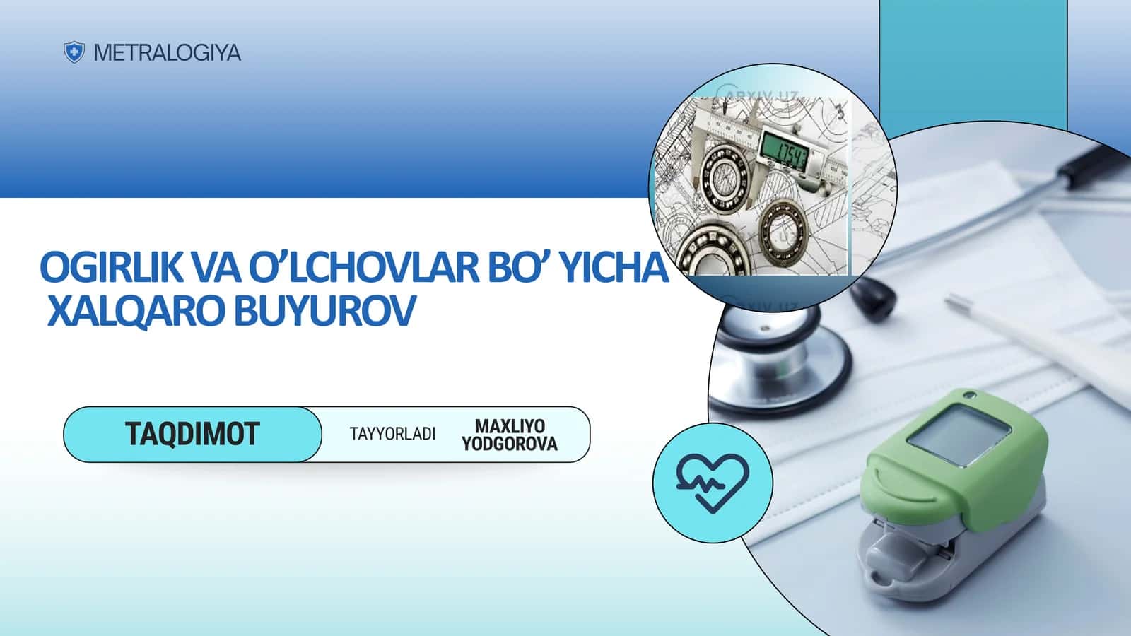 OGIRLIK VA O’LCHOVLAR BO’ YICHA