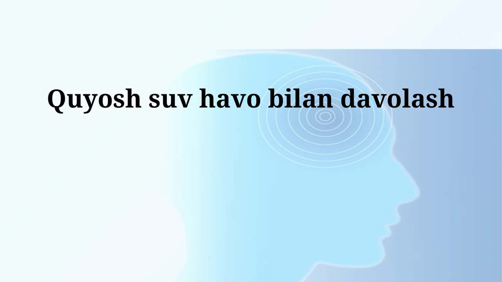Quyosh suv havo bilan davolash
