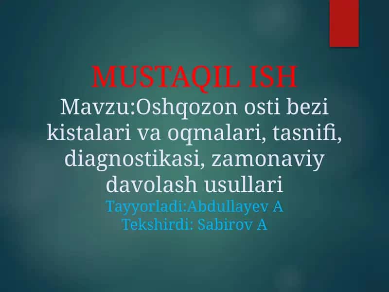 Oshqozon osti bezi kistalari