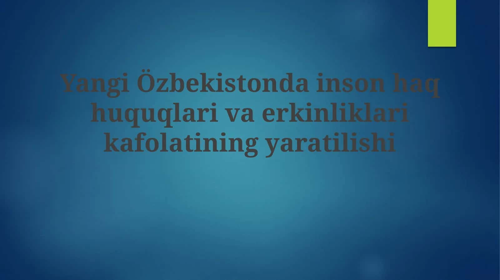 Yangi O'zbekiston Konstitutsiyasi: Inson huquqlari va erkinliklarining kafolatlari