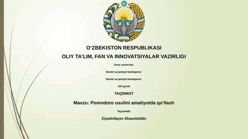 Pomodoro Texnikasi