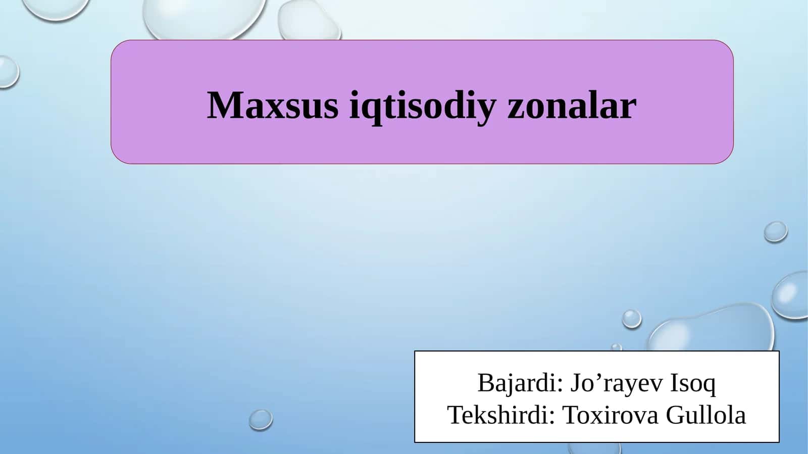 Maxsus iqtisodiy zonalar