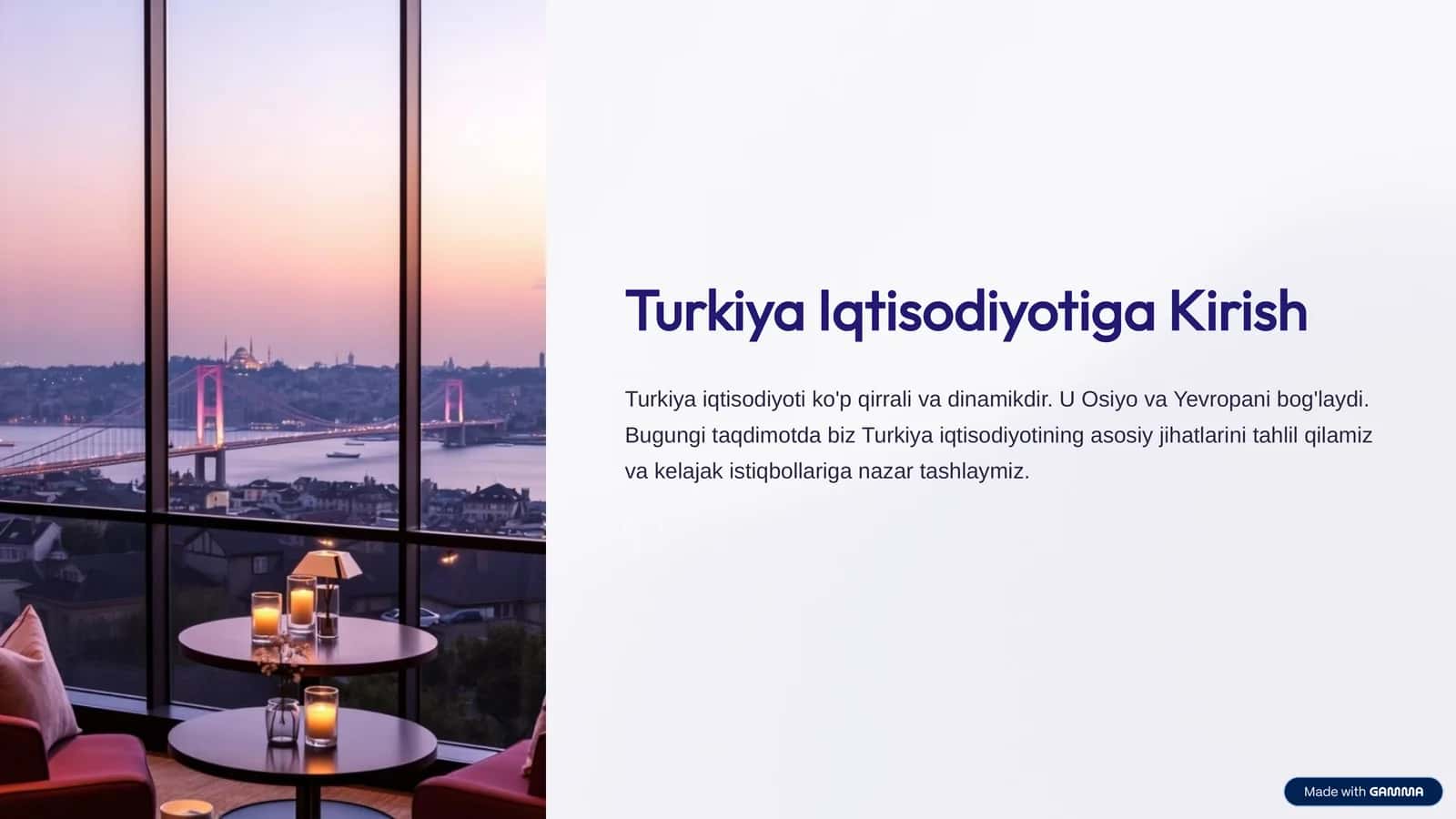 Turkiya Iqtisodiyotiga Kirish