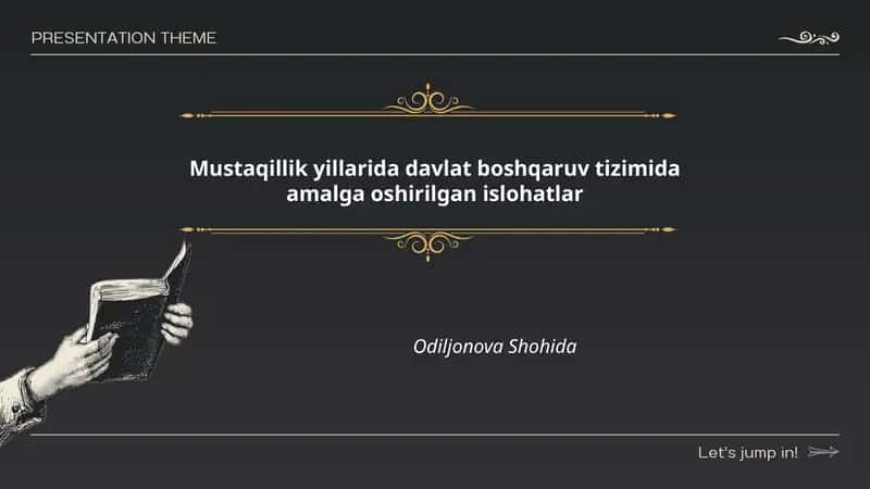 Mustaqillik yillarida davlat boshqaruv tizimida amalga oshirilgan islohatlar