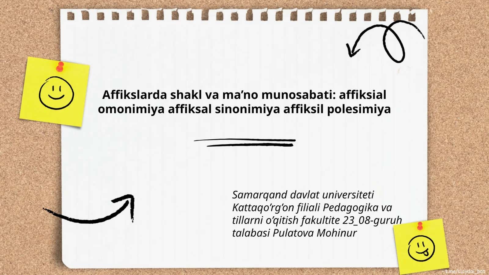 Affikslarda shakl va ma’no munosabati