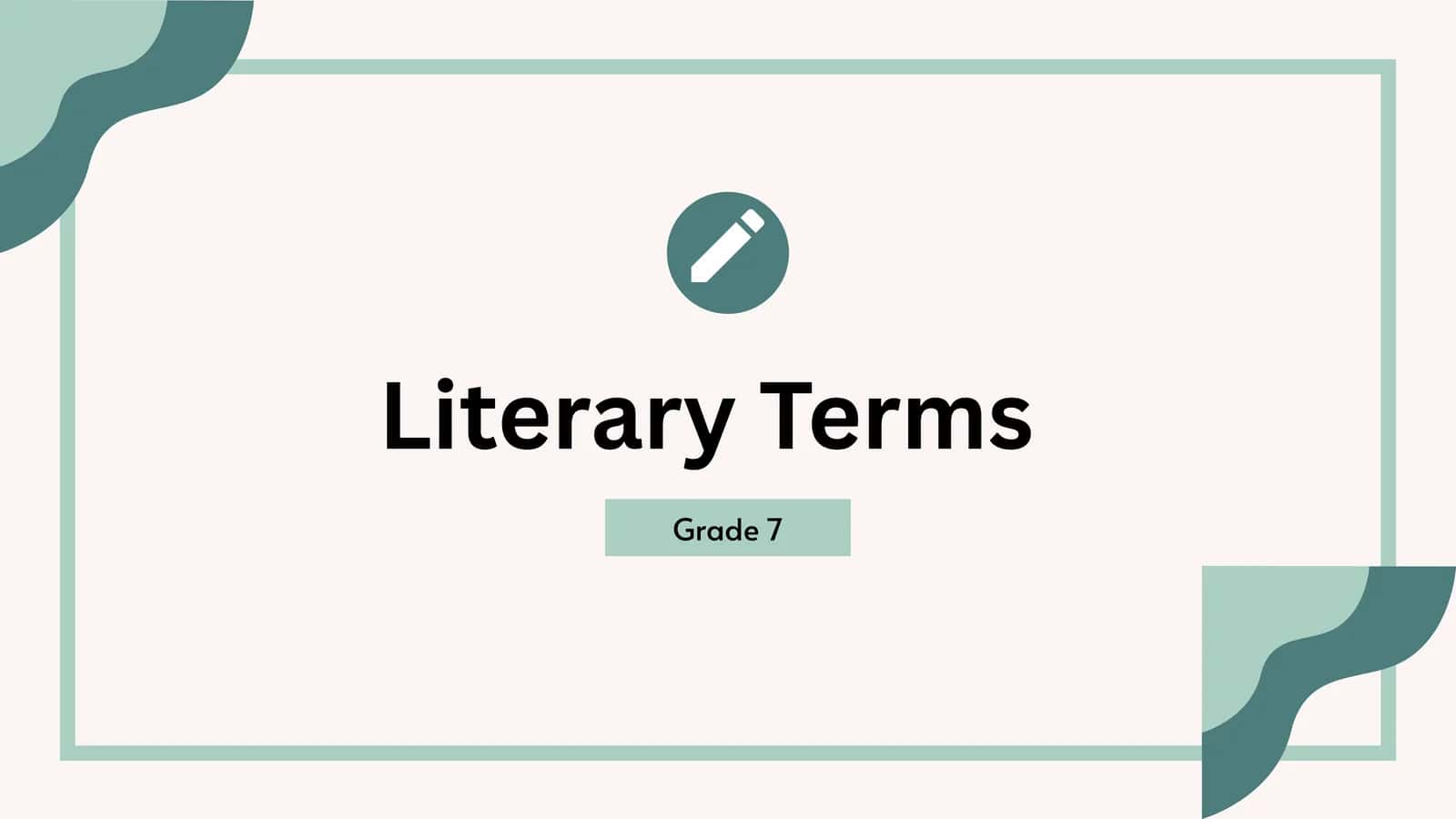 Literary Terms