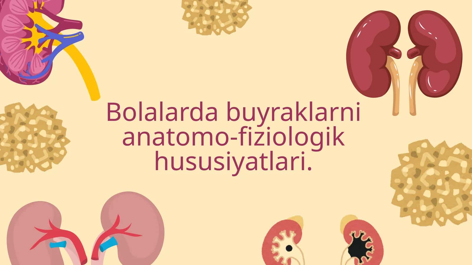 Bolalarda buyraklarni anatomo-fiziologik hususiyatlari.