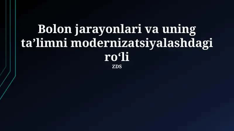 Bolonya jarayonlari va uning taʼlimni modernizatsiyalashdagi roʻli