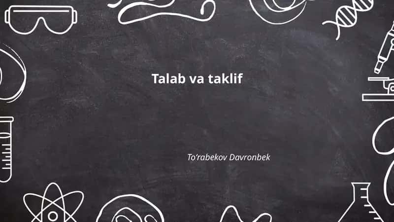 Talab va taklif
