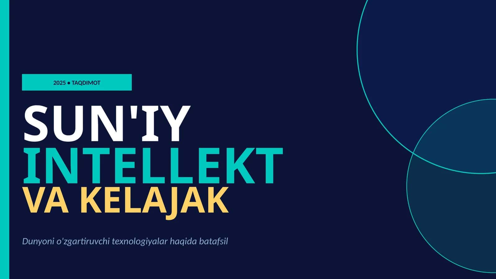 Taqdimot|sun'iy intelekt va kelajak