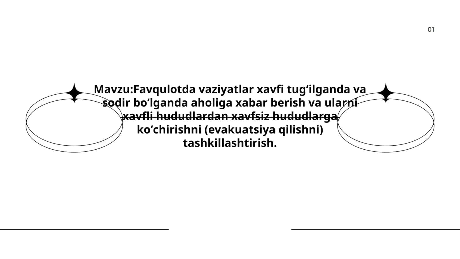 Favqulotda vaziyatlar xavfi tugʻilganda
