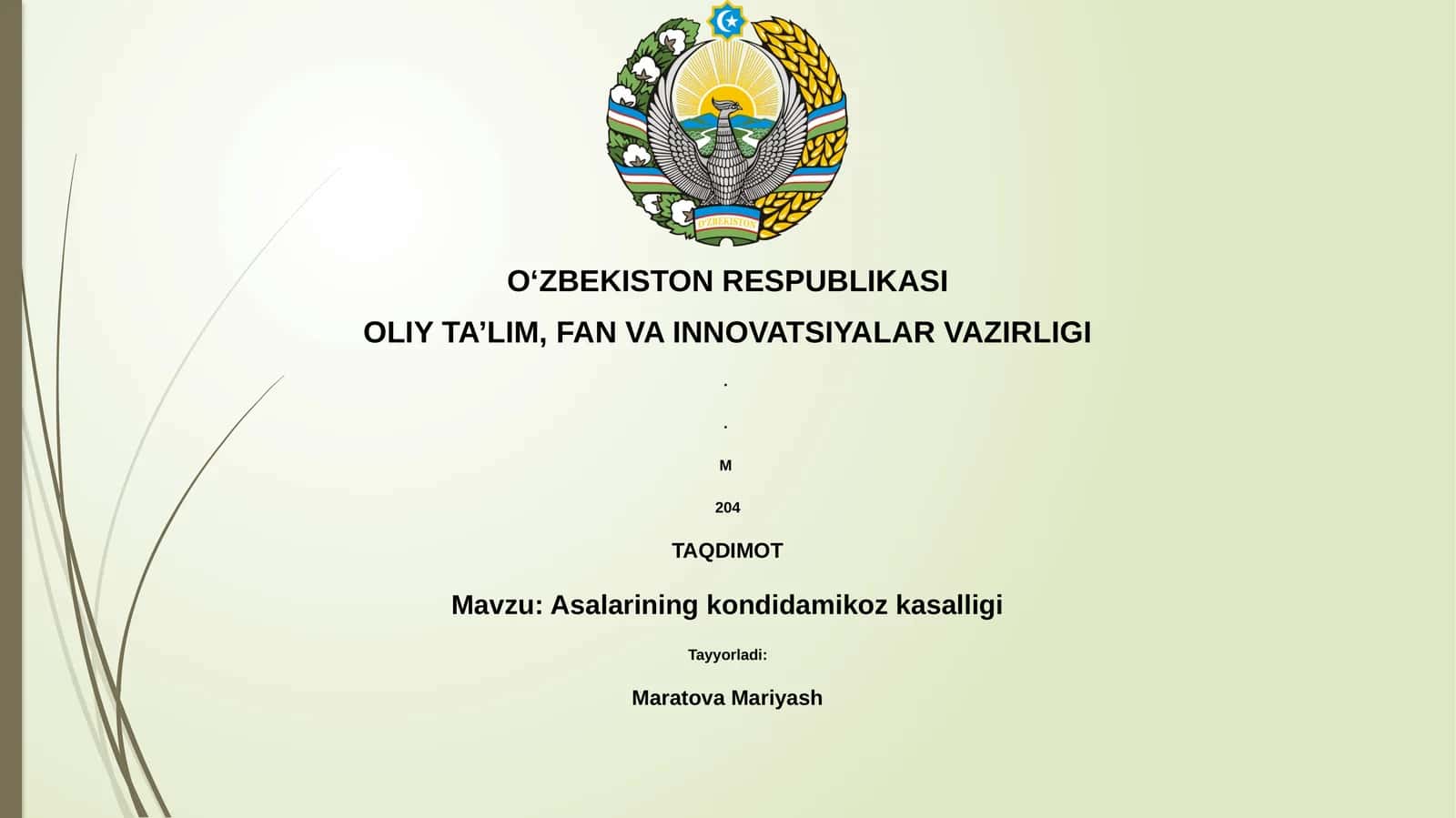 Asalarining kondidamikoz kasalligi