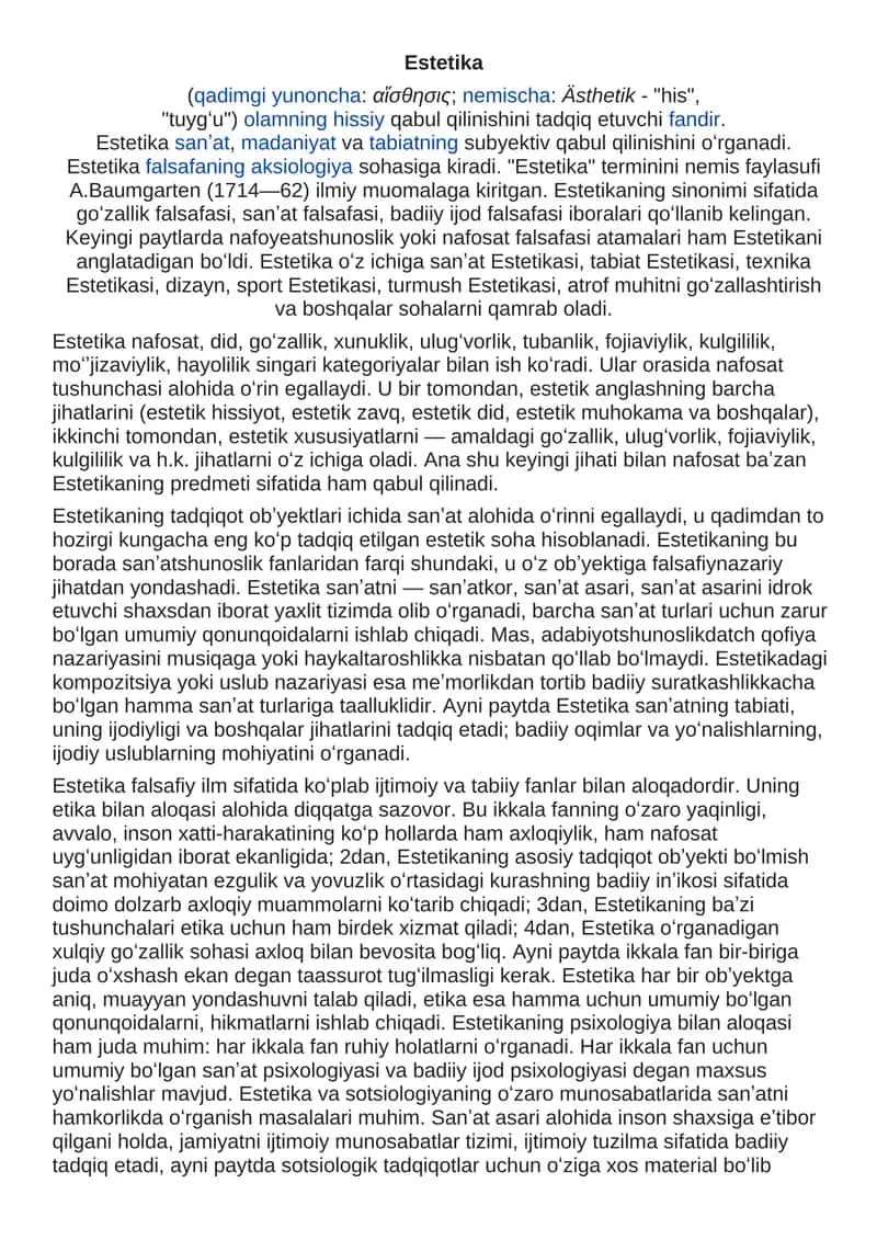 Estetika