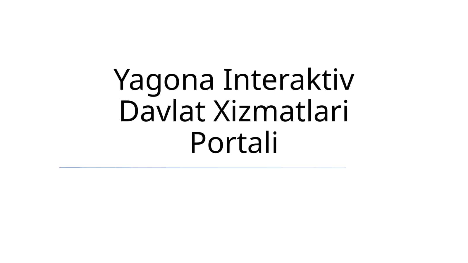 Yagona Interaktiv Davlat Xizmatlari Portali