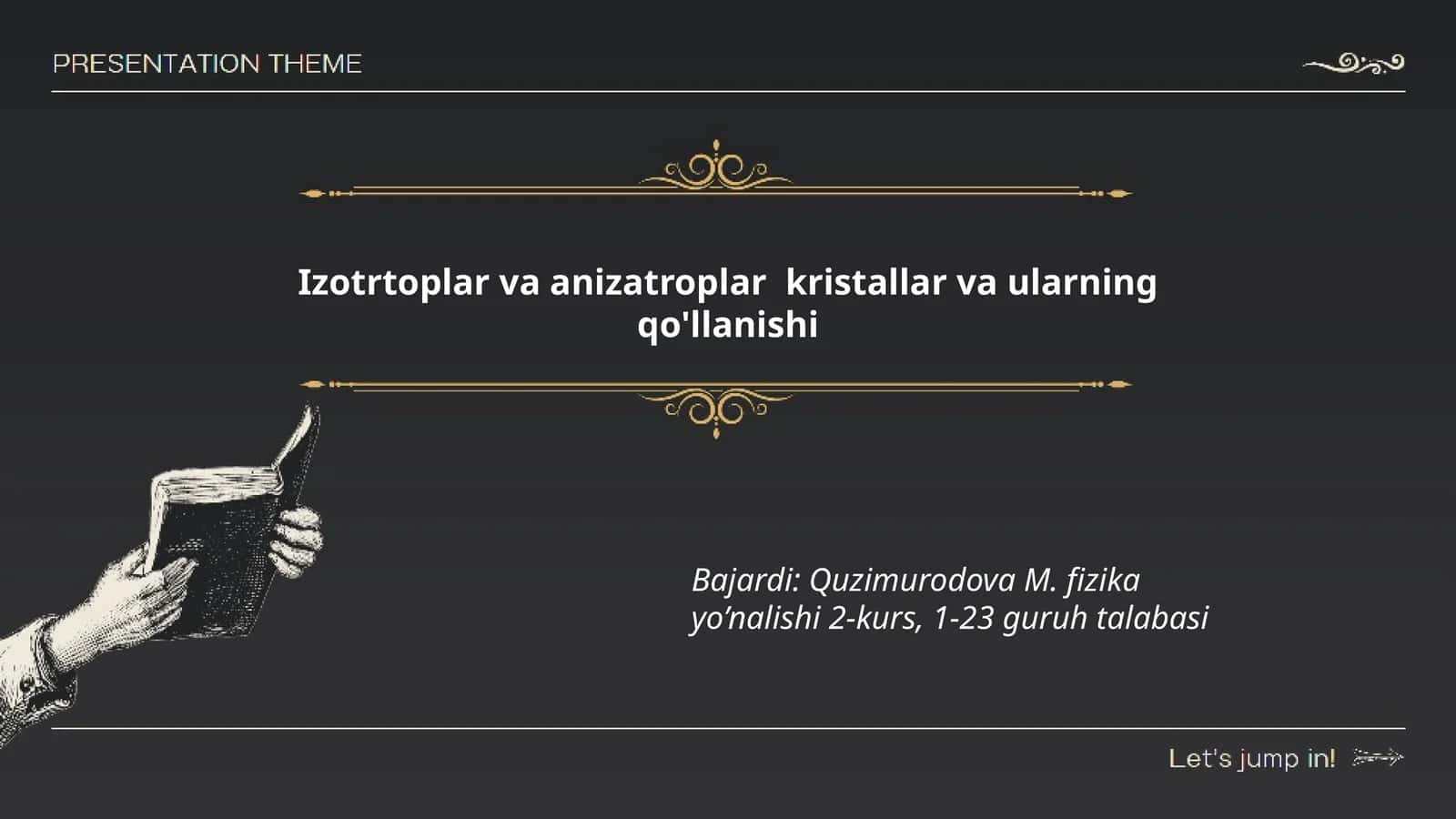 Izotrtoplar va anizatroplar kristallar va ularning qo'llanishi