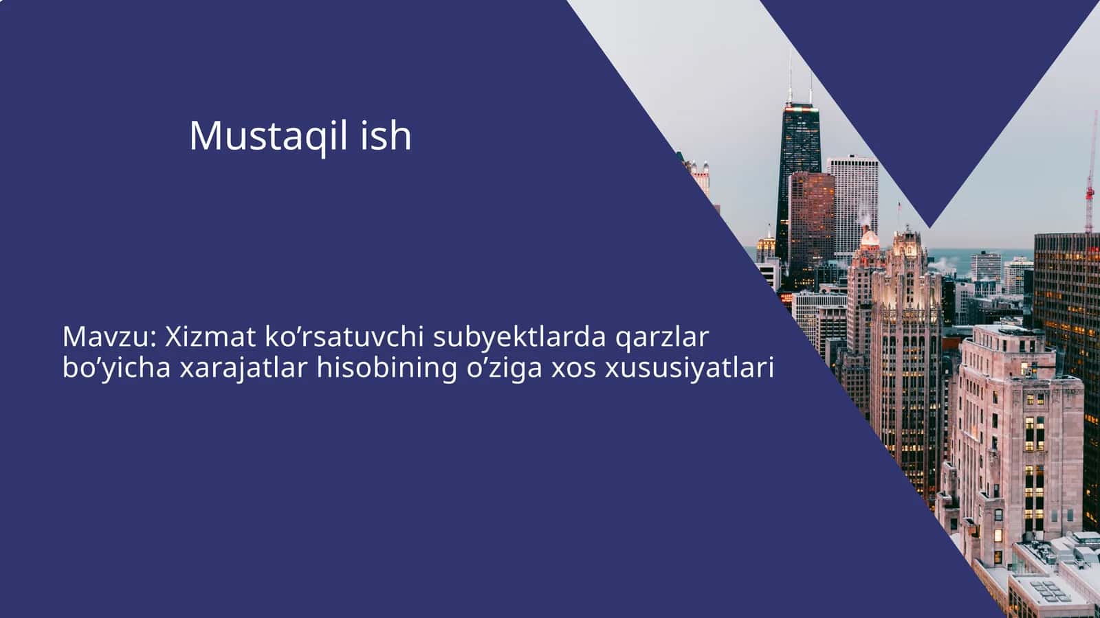 Xizmat ko’rsatuvchi subyektlarda qarzlar bo’yicha xarajatlar hisobining o’ziga xos xususiyatlari