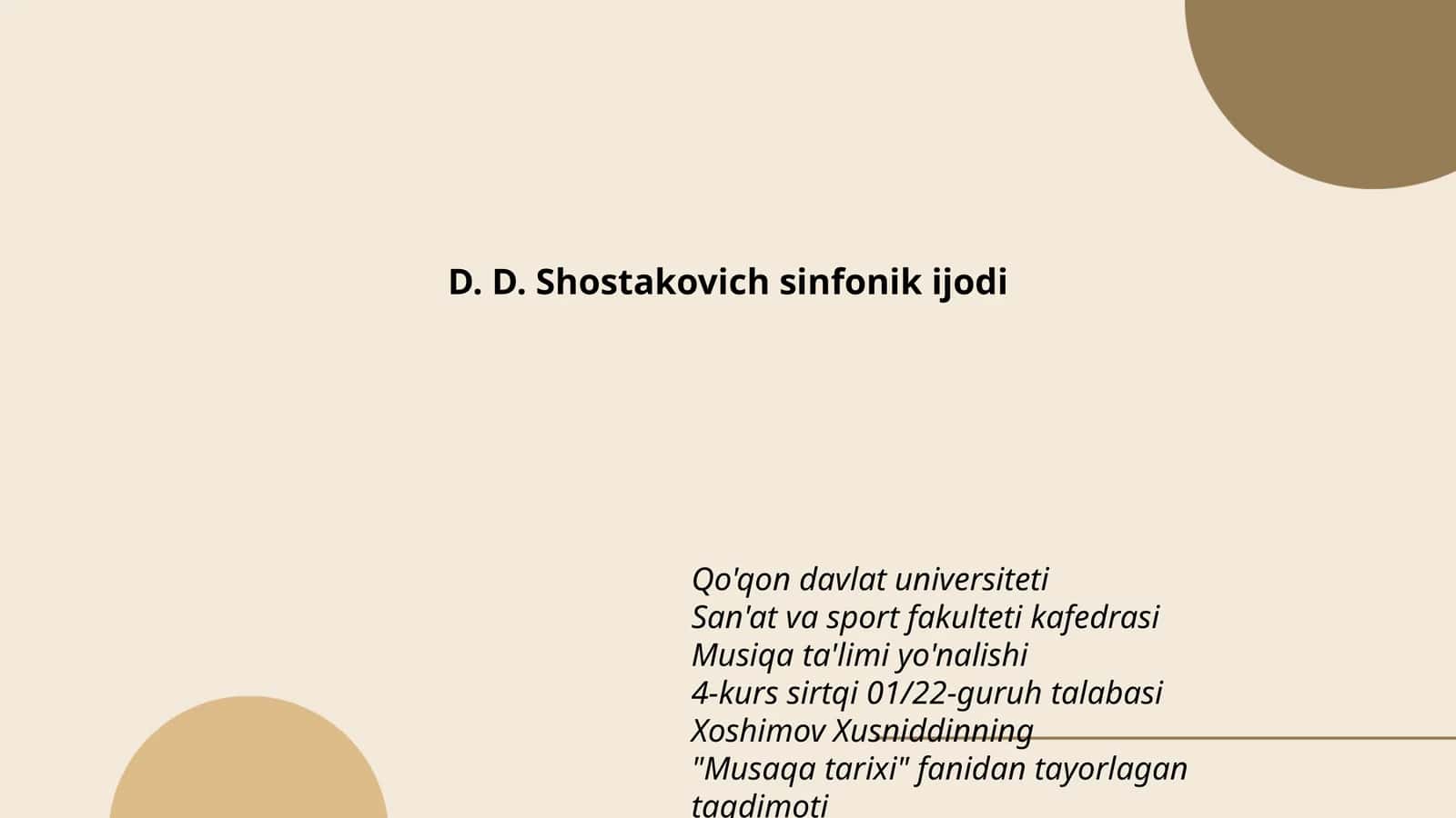 Sinfonik ijodi