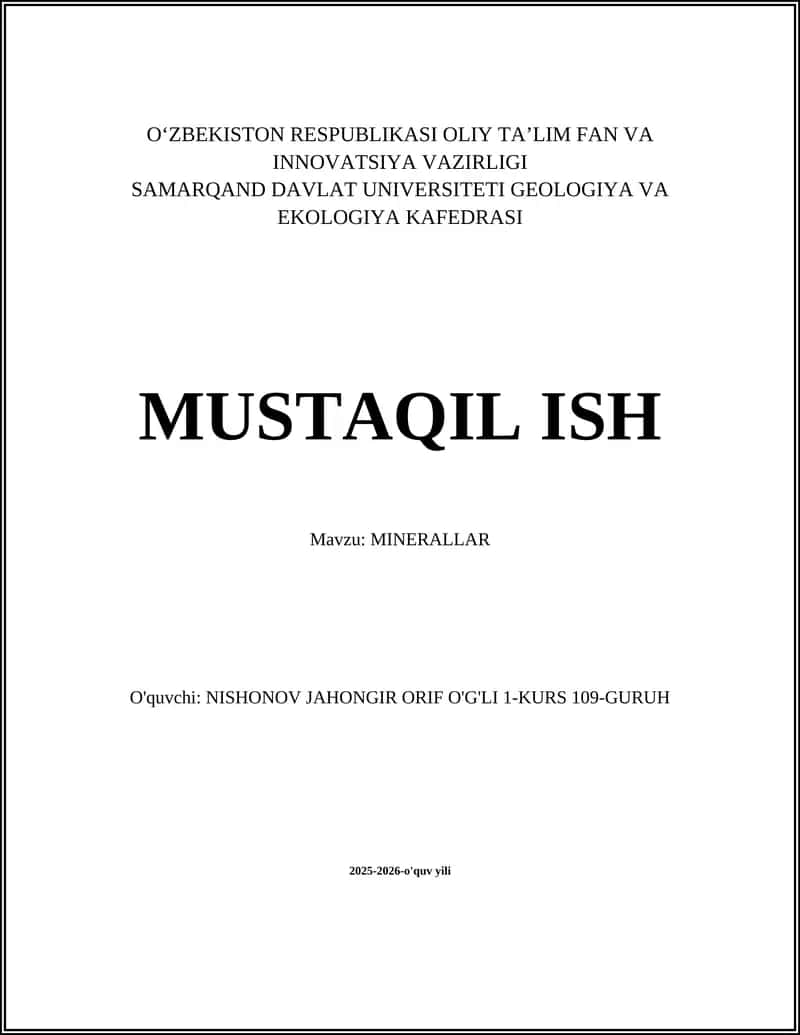 MINERALLAR