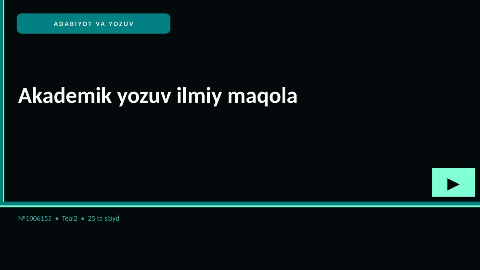 ADABIYOT VA YOZUV