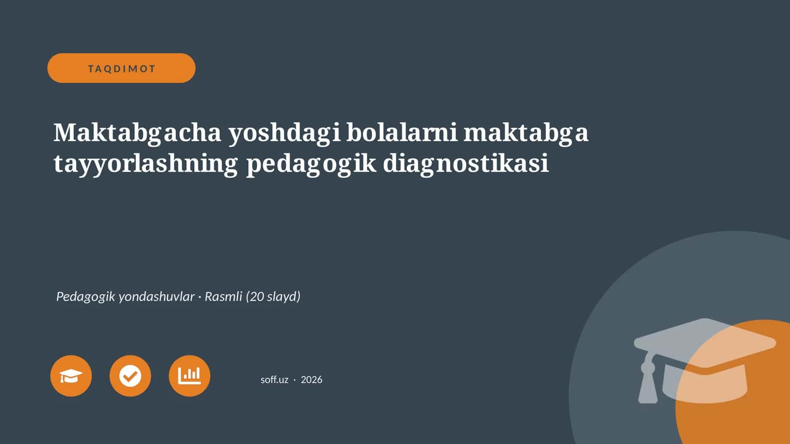Maktabgacha yoshdagi bolalarni maktabga tayyorlashning pedagogik diagnostikasi