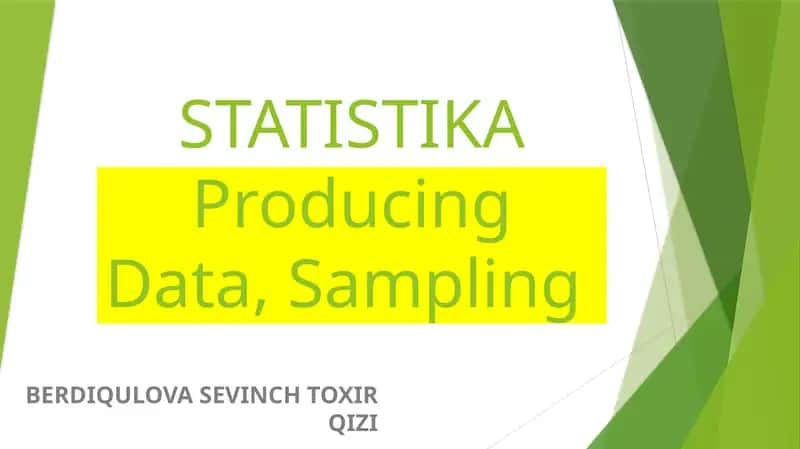 STATISTIKAProducing Data, Sampling