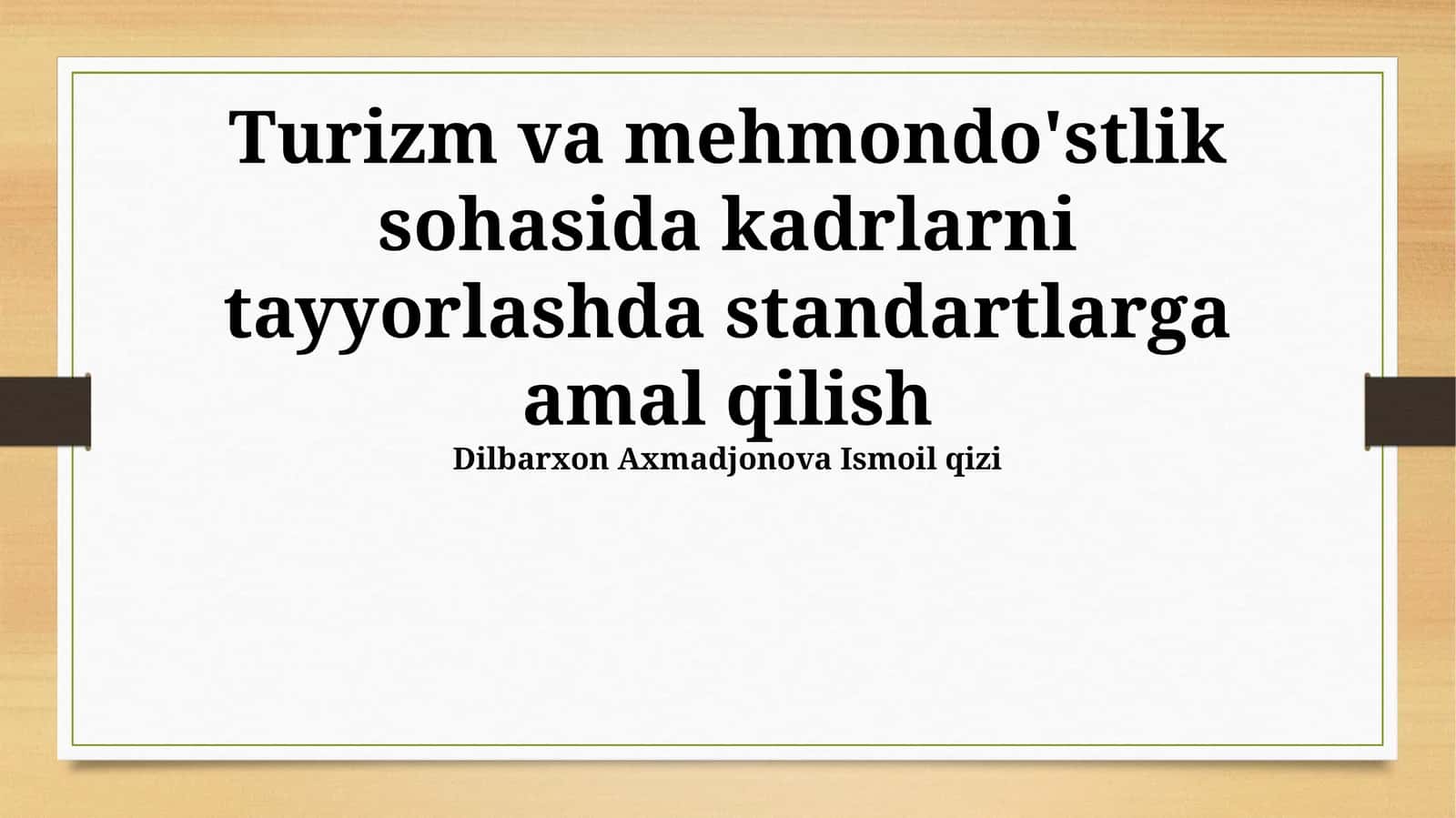 Standartlarga rioya qilishning ahamiyati