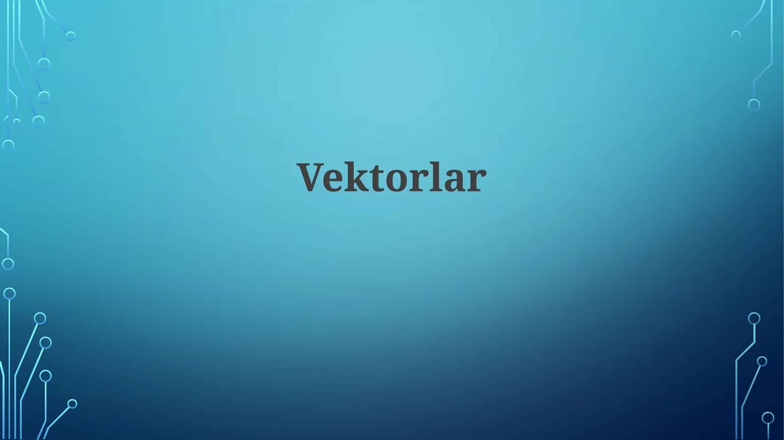 Vektorlar