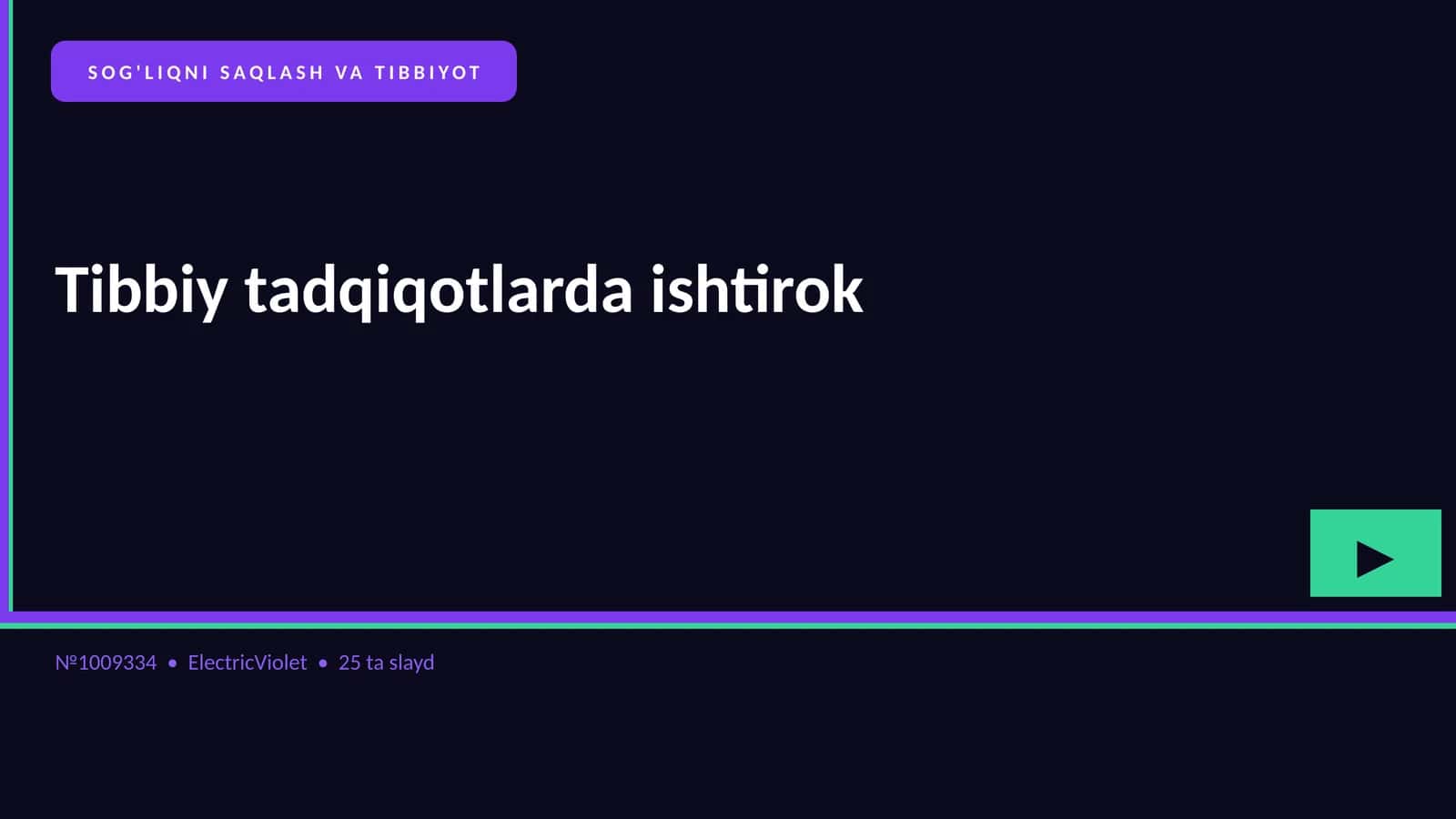 Tibbiy tadqiqotlarda ishtirok