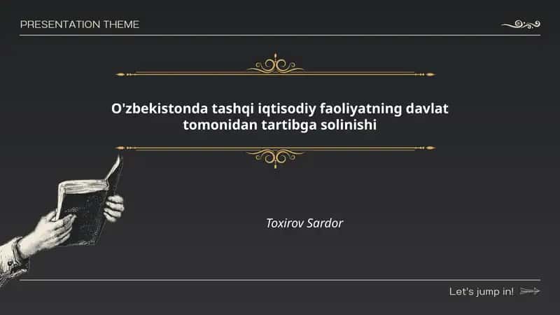 O'zbekistonda tashqi iqtisodiy faoliyatning davlat tomonidan tartibga solinishi